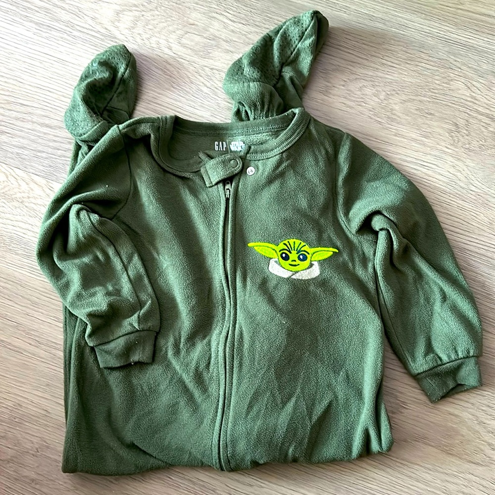 🛸Star Wars Grogu Gap Fleece Onesie Pajamas 3yr🛸